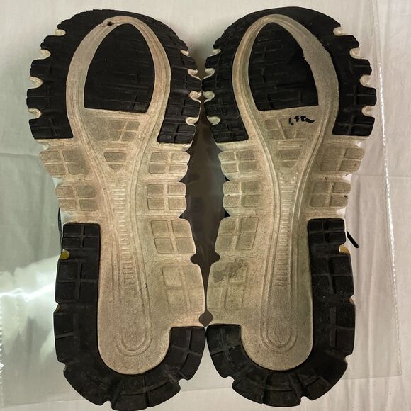 Asics Gel Running Shoes Gray Black Cushioned Athletic Trainer Sneakers Size 8 - Picture 5 of 10